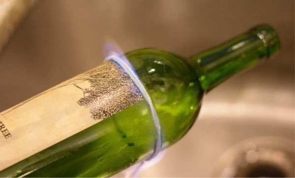Для поделок: как разрезать стеклянную бутылку