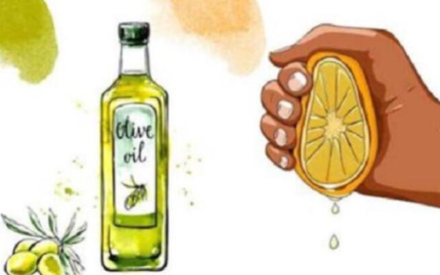 Все, что нужно сделать, это смешать оливковое масло и лимонный сок.