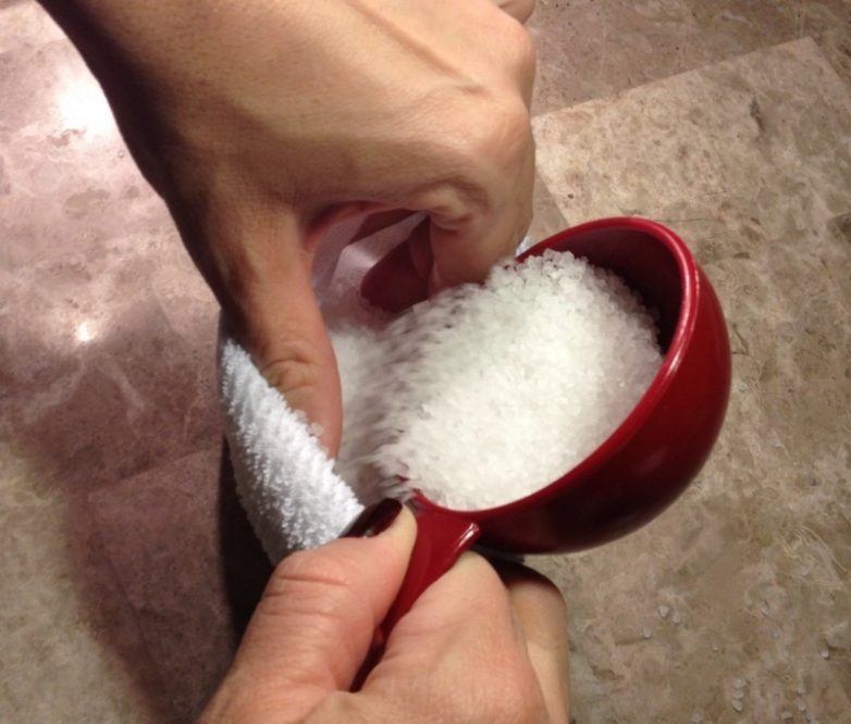 Прогревание солью